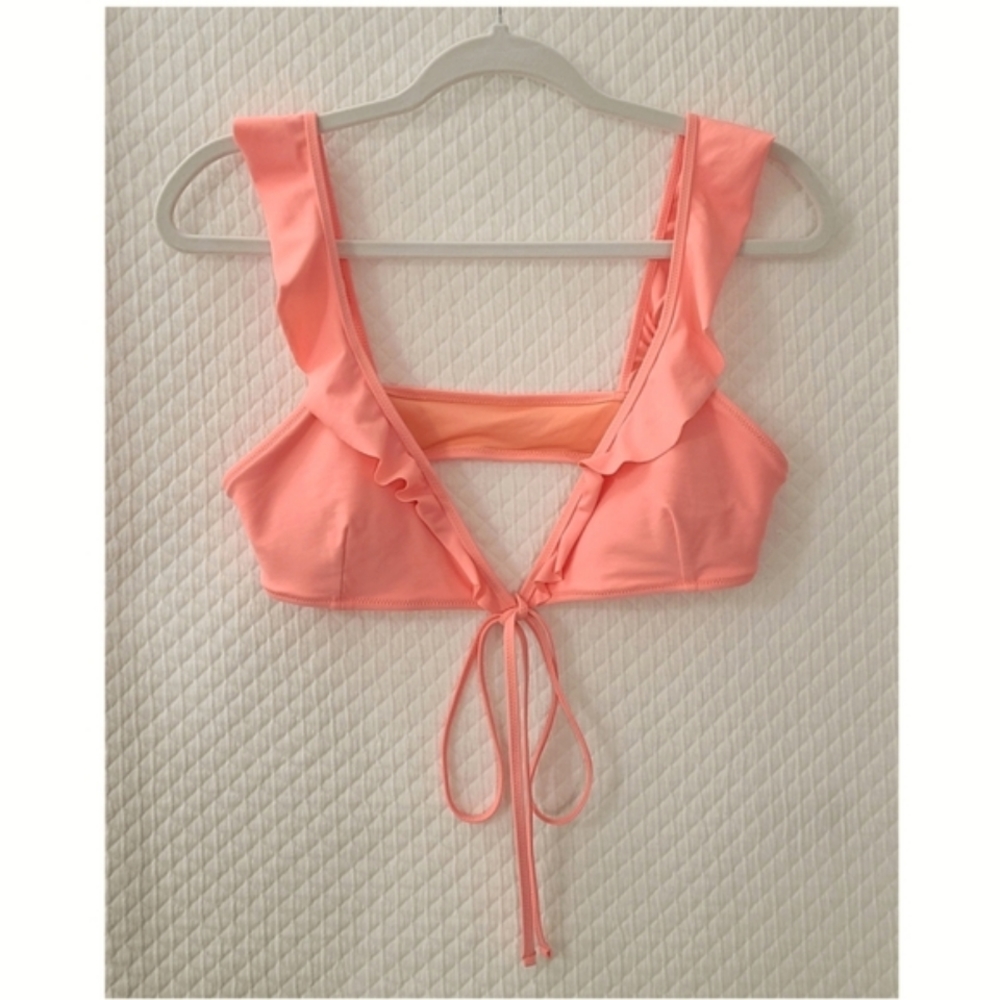 Aerie neon orange scoop swimsuit top